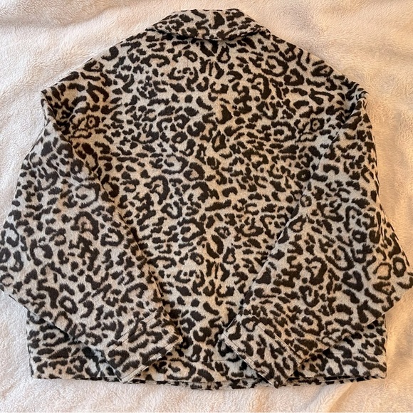 NWT Zara Leopard Print Wool Blend Cropped Jacket Size S - Picture 9 of 12